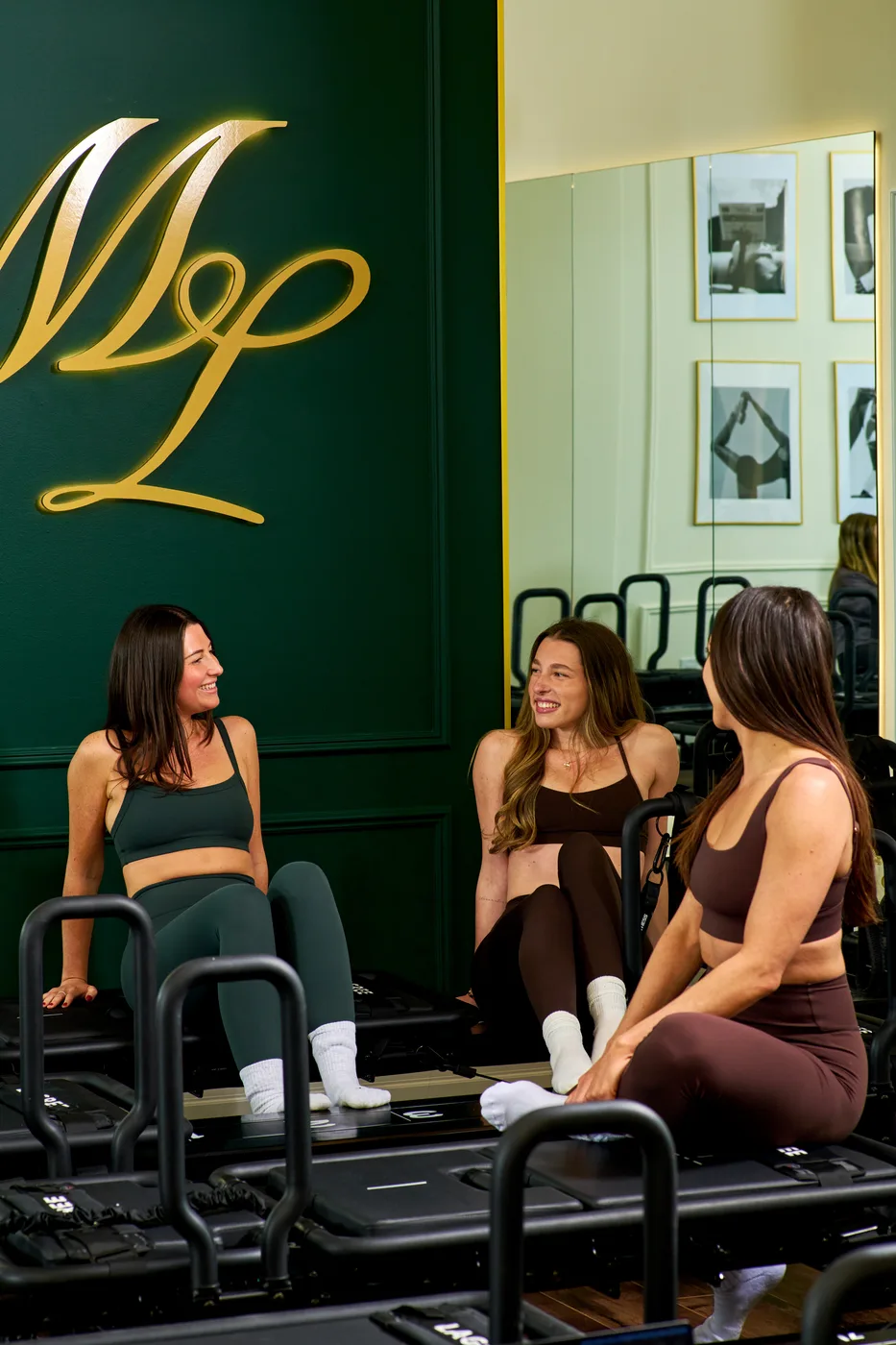 The scripted Maison Lagree sign above the front desk